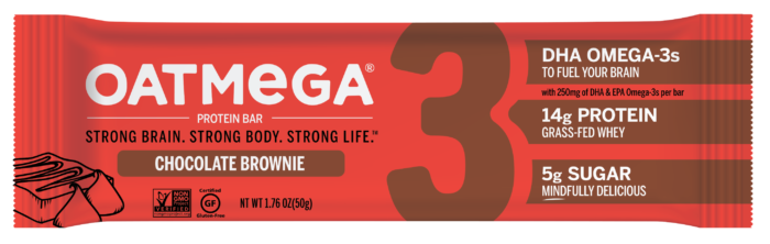 Oatmega Chocolate Brownie Grass-fed Whey Protein Bars