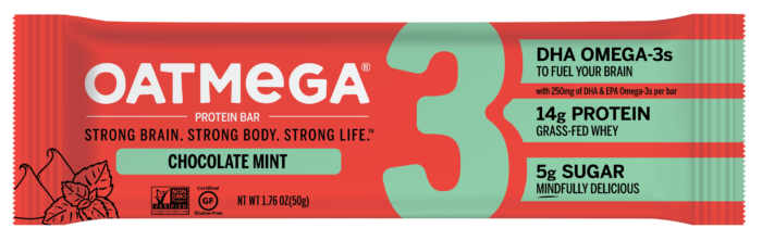 Oatmega Chocolate Mint Grass-fed Whey Protein Bars