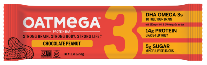 Oatmega Chocolate Peanut Grass-fed Whey Protein Bars